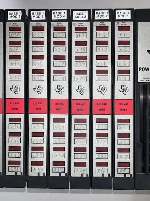 TI POWER SUPPLY 500-2151A 13 SLOT (10) 500-5001 INPUT (3) 500-5007 INPUT 110 V - Image 4 of 4