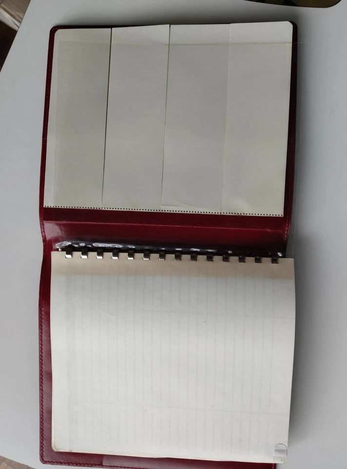 AGENDA MIGNON RÉPERTOIRE ET NOTE EN CUIR BORDEAUX NEUF!!! 18,50x17cm - Photo 4/4