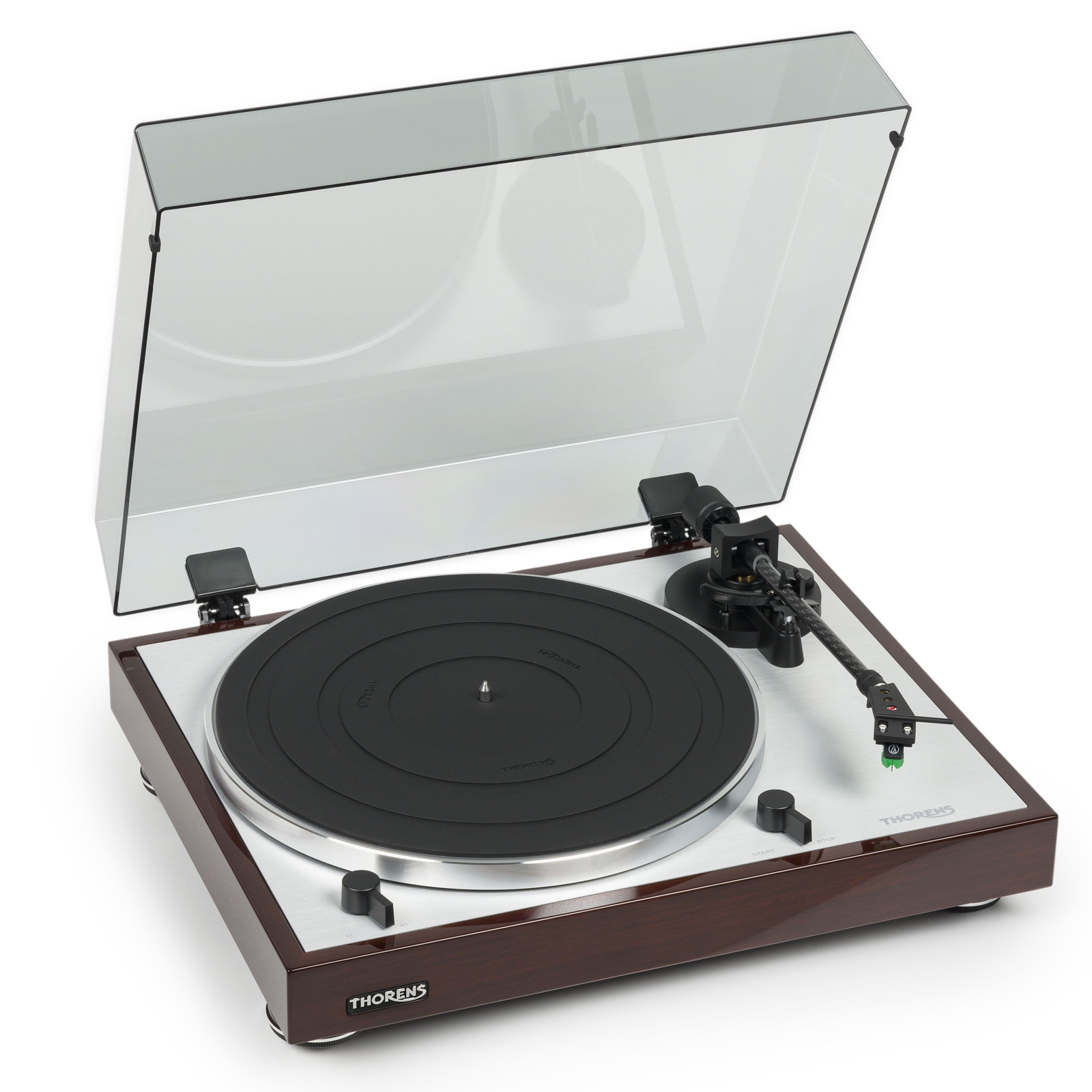 Thumbnail - Thorens Td 402 Dd Walnuss Hochglanz, Direktantrieb Incl. At Vm95e -