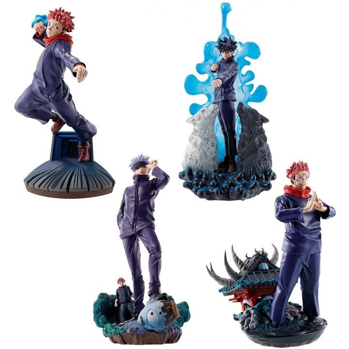 Figurines Jujutsu Kaisen Petitrama Series Vol.1 statuettes manga 9cm lot complet