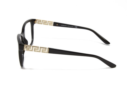 Versace Women's Cat Eye Eyeglasses Optical VE3192B GB1 Black 54mm NEW! - Picture 3 of 5