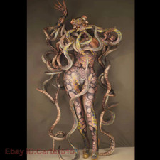 Halloween Party Terrible Monster Women Men Tentacle Jumpsuit Role Playi