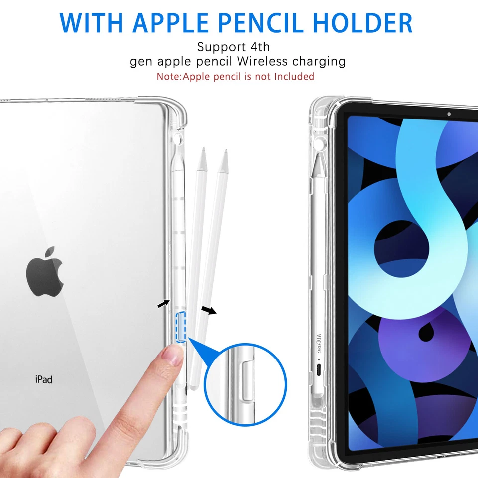 For iPad Air 4th/5th Gen 10.9 inch Clear Back Case Shockproof Bumper Soft Cover - Image 2 of 4