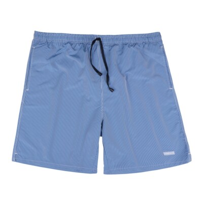Schwimm- und Badeshort fein gestreift blau weiss von Kapart Übergröße