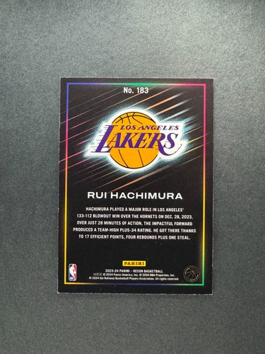Rui Hachimura 2023-24 Panini Recon Bronze Holo/299 #183 Lakers - Bild 2 von 2