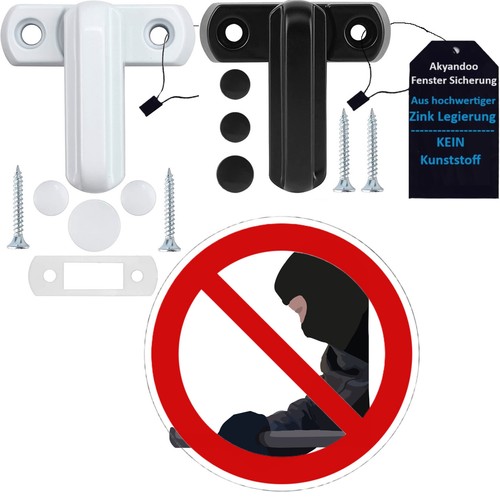 Fenstersicherung Fensterriegel Einbruchschutz Kindersicherung Fenster Alarm NEU - Bild 1 von 25