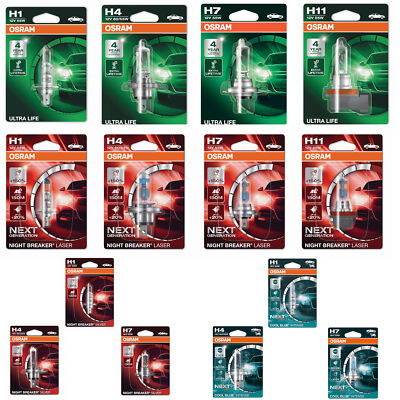 Osram Night Breaker Laser Silver Cool Blue Ultra Life All Types Free Choice 1...