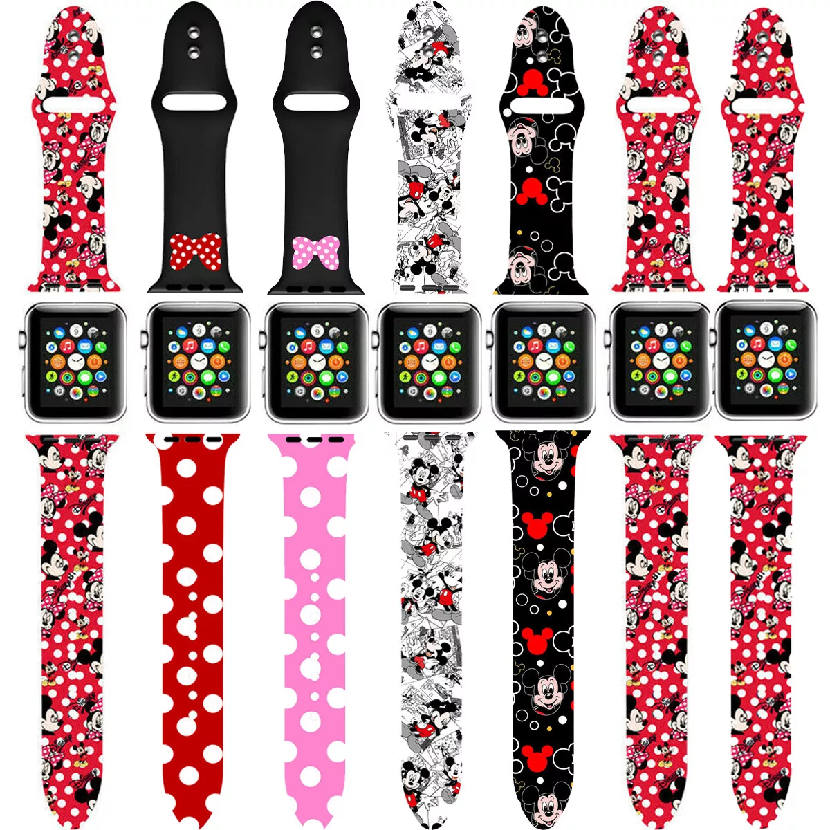 Lovely Cute Mouse Silicone Band For Apple Watch Series 7654321 SE Strap  Bracelet