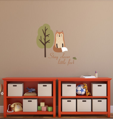 Woodland Animals Fox Owl Wall Sticker Set WS-44978