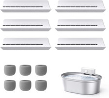 Uahpet Stainless Steel Cat Water Fountain Replacement Filters 6 Pack with 8 Filt