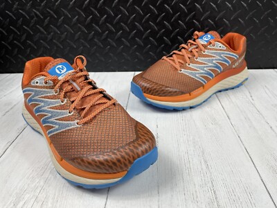 Size 7.5-New Merrell Mens Trail Rubato  Hiking/Running Sneakers Orange - J066965