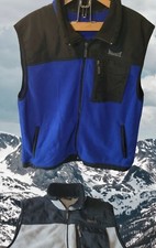 Vintage Marker Polartec Blue~Off White Fleece Ski Vest Made In USA Size XL Lot2