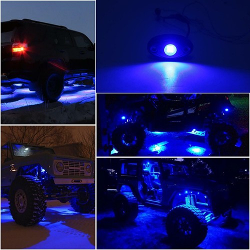 8PCS 9W LED Rock Blue Car Trail Fenders Under Glow Lamp Boat Deck Rig Light ATV - Picture 3 of 12