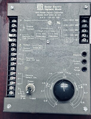 Basler VAR/Power factor controller  Model SCP 250-G-60