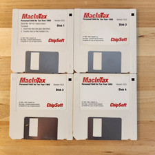 ChipSoft MacInTax Personal/1040 1992 v10.0 3.5" Disks, Disk 1 2 3 4