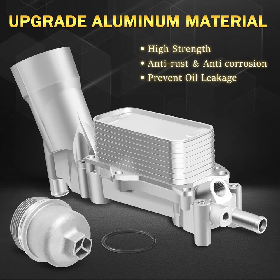 Full Aluminum Oil Filter Housing Fit For 2017-2018 Dodge Jeep Chrysler Ram 3.6L - Image 3 of 4
