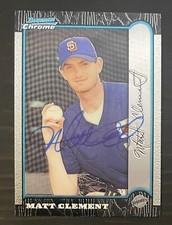1999 Bowman Chrome #74 Matt Clement San Diego Padres Signed Card Autographed