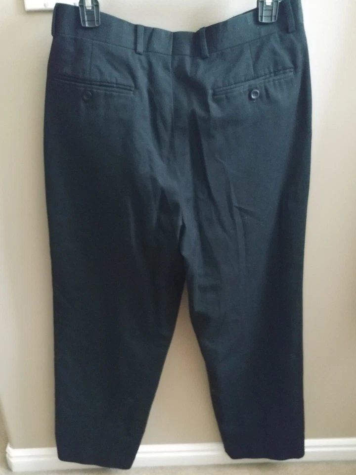 BARRINGTON Mens Dress Pants Slacks Trousers Black Pleated Front Size 32x30 - Image 4 of 4
