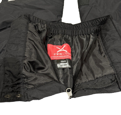 ARCTIX Unisex Ski Pants Size M Youth Black Elastic Waist Insulated - Picture 5 of 5