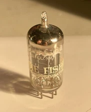 1 VINTAGE AMPEREX BUGLE BOY “FISHER" 12AX7A / ECC83 Vacuum Tube Tested strong