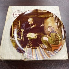 KNOWLES NORMAN ROCKWELL "THE VETERAN" Collector Plate LIMITED EDITION 1988