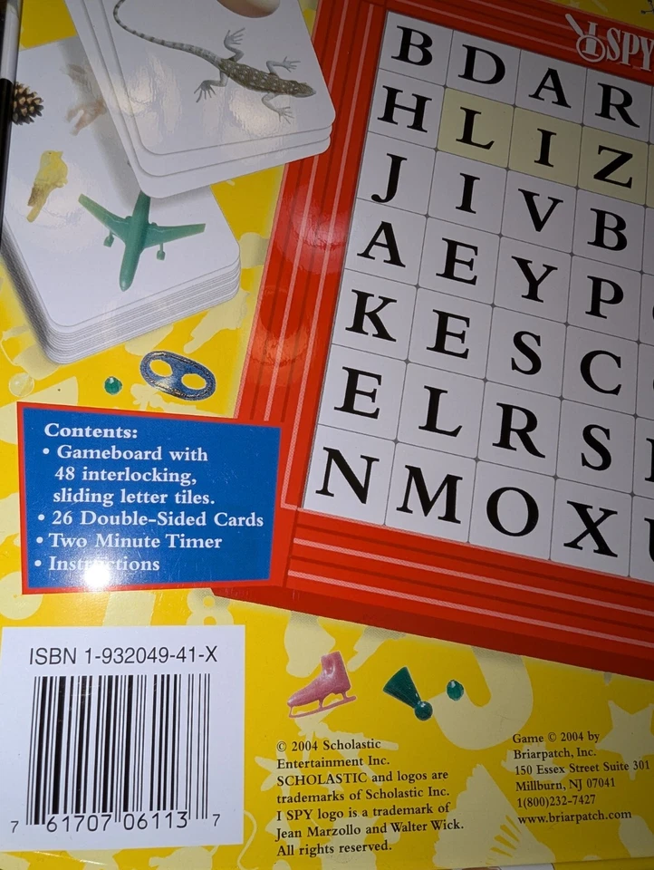 I Spy Word Scramble Game Tin Metal Box 2004 BPT6113 Scholastic Spelling Educatio - Image 4 of 4