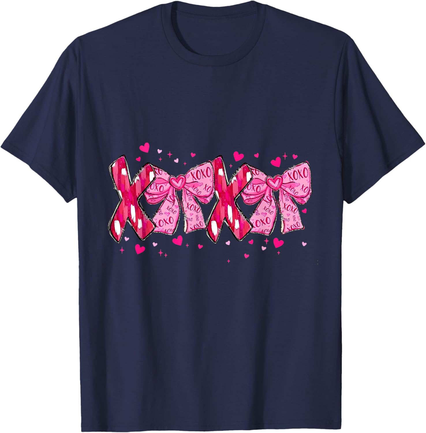 Xoxo Pink Coquette Bow Heart Retro Valentine Sweatshirt T-shirt