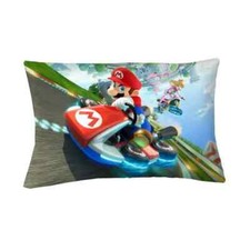SUPER MARIO KART REVERSIBLE 2-SIDED PILLOWCASE, 20" W x 30"L, NEW in Package