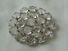 brilliant sparkling clear crystals antique open back brooch