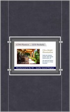 LED Estate Agent Window Light Pockets – A3 Landscape 1x1 Illuminated Frames