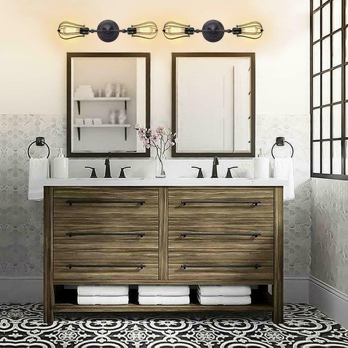 Vintage Wall Light Retro Industrial Cage Wall Lights Indoor Fitting Sconce Lamps - 第 62/74 張圖片