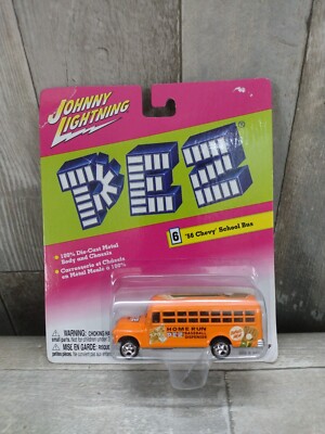 Johnny Lightning 2004 PEZ 1956 Chevy School Bus Baseball Pez | eBay