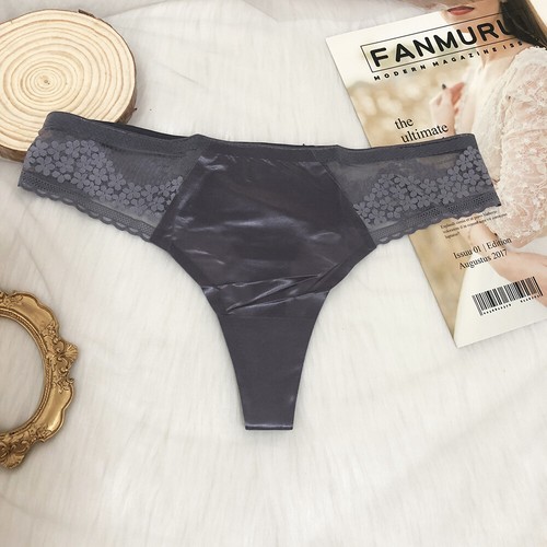 5 Packs Lot Sexy Womens Silky Satin Panties Thongs G string Bikinis Brief French - Picture 12 of 16