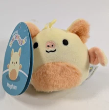 Original Squishmallows Meghan The Fruit Bat 3.5" Clip On Plush Key Chain w/ Tag