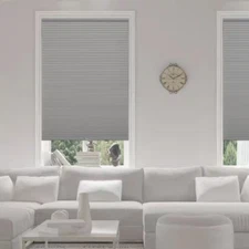 HOME DECORATORS Pewter Cordless Blackout Cellular Window Shades 37.75 W x 72 L