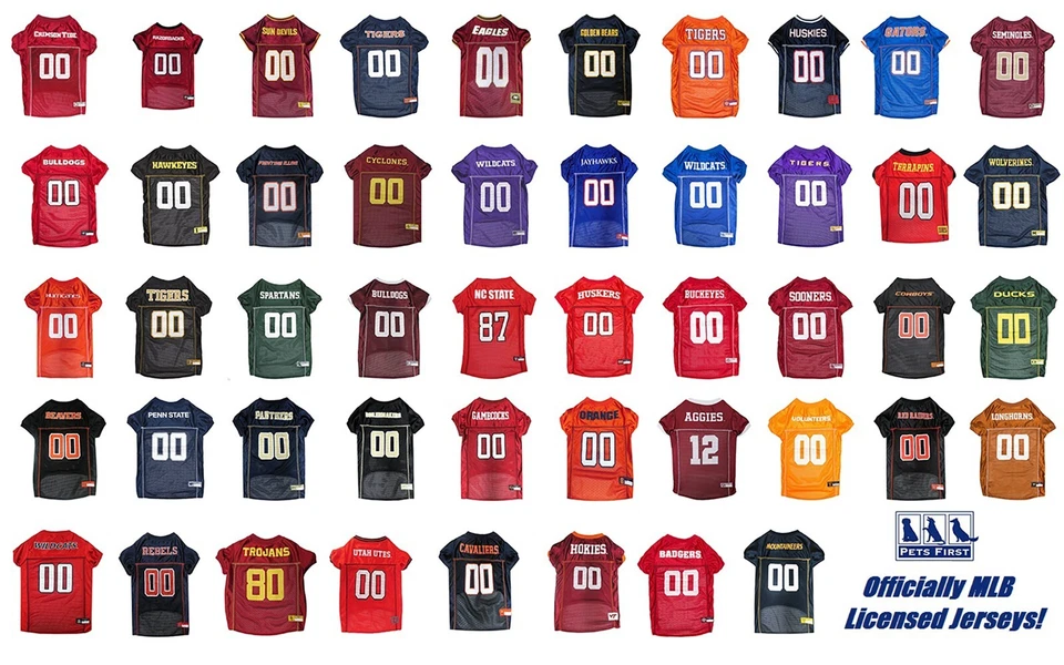 NCAA Football/Basketball Mesh Jersey for Pets Available in 40+ Teams & 7 Sizes - Image 4 of 4