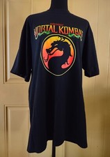 MORTAL KOMBAT Vintage USA Made Size 2XL Black T-shirt FREE SHIPPING!