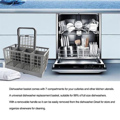 Dishwasher Cutlery Basket Organiser Cage Handle Compartment Holder 240X135X215mm - Picture 3 of 10