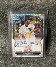 2023 Bowman Chrome Prospect Juan Carela Autographs Speckle Ref #CPAJCA Auto /299
