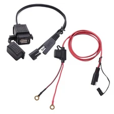 Waterproof SAE to USB Charger / Adapter for Motorcycle Cable Phone GPS Tablets