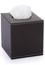 Sumnacon Stylish PU Leather Tissue Box Holder, Square Napkin Holder Pumping