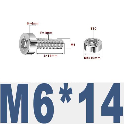 304 Stainless Steel Cylindrical Head Hexagonal Torx Screws Star Hexagonal Screws - Picture 40 of 45