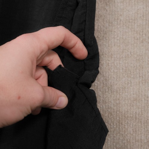 Giacca a vento vintage Mossimo uomo piccola nera oversize Y2K skate cappuccio pioggia zip - Foto 4 di 18
