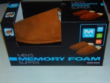 BLUE-STAR MEN'S MEMORY FOAM SLIPPERS - SIZE MED 8-9.- BROWN APT-1-6 