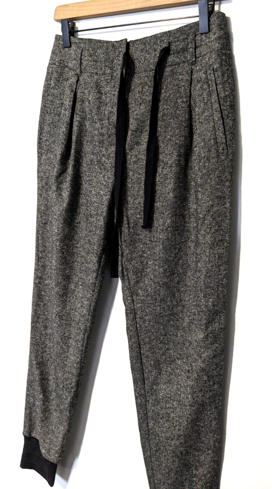 Pantalones de chándal para mujer MAX & Co talla 02 gris/negro mezcla de lana cordón usados en excelente estado Foto 4 de 4