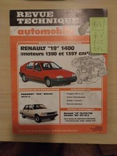 Revue Technique Renault 19 1400 R 19 1.4 rta R19 1390 1397 Cm3