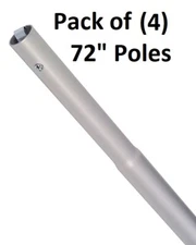 Goldblatt G16334 72" x 1-3/8" Aluminum Bull Float Extension Handles Poles - 4 PK