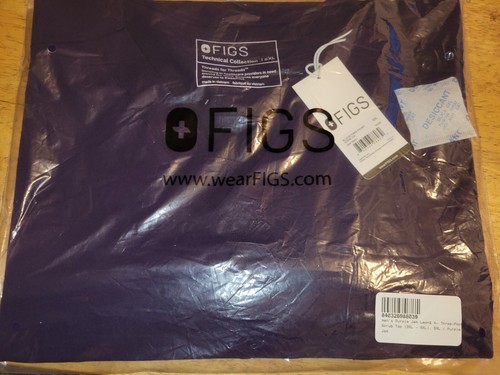 Figs Mens 5XL Purple Scrub TopLeon Three-Pocket New With Tags