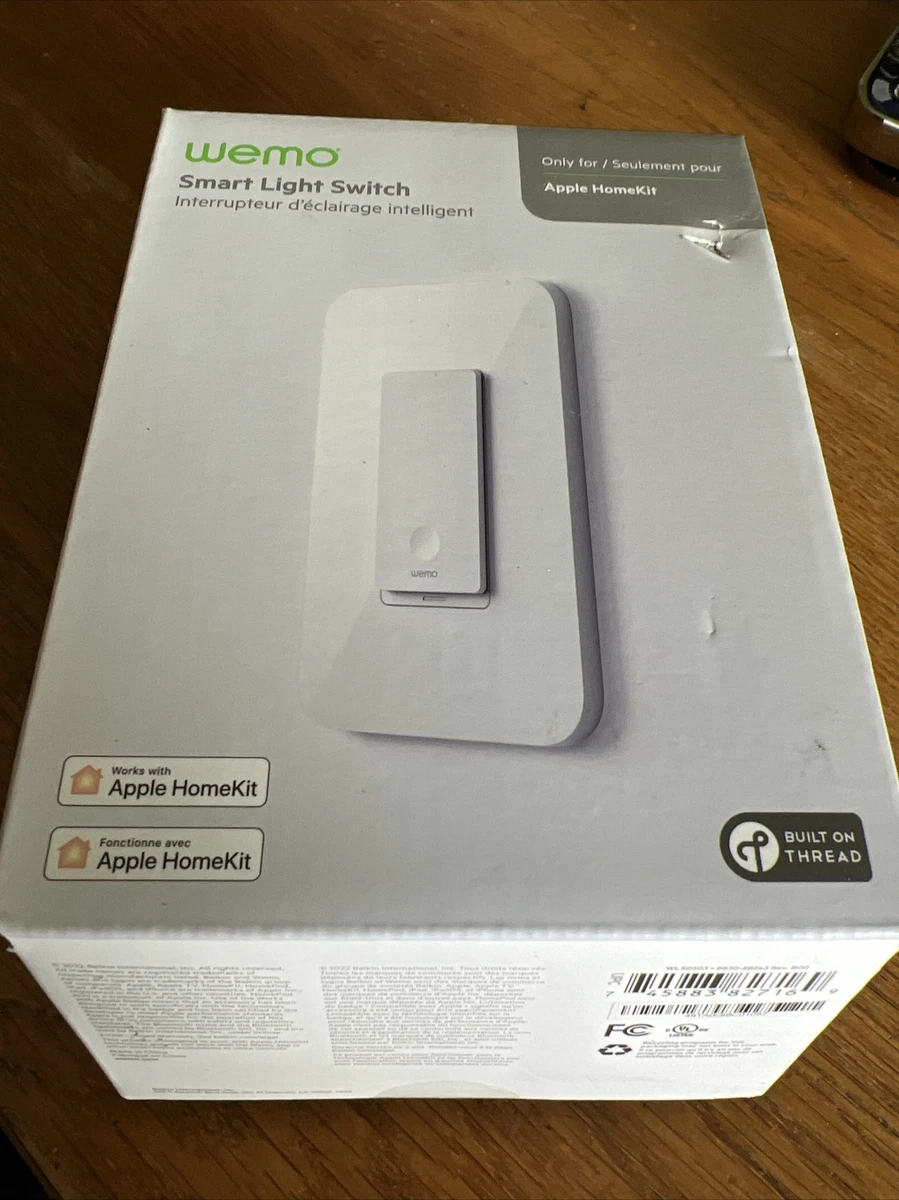 WEMO WiFi V2 Smart Home Light Switch V2 WLS040 Alexa Google Apple