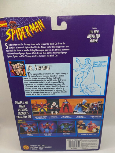 1996 TOYBIZ SPIDER-MAN DR. STRANGE ACTION FIGURE with Mystical Morphing Cape - Picture 3 of 3